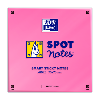 OXFORD Spot Notes - 7,5x7x5 cm – Ulinjeret – 80 ark pr. blok – SCRIBZEE® kompatibel – Assorterede farver – Pakke med 6 blokke - 400096928_1100_1686126571