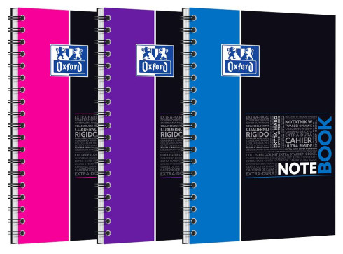 OXFORD STUDENTS NOTEBOOK - B5 - Hardback cover - Twin-wire - Seyès Squares - 160 pages - SCRIBZEE® compatible  - Assorted colours - 400100698_1200_1677145190