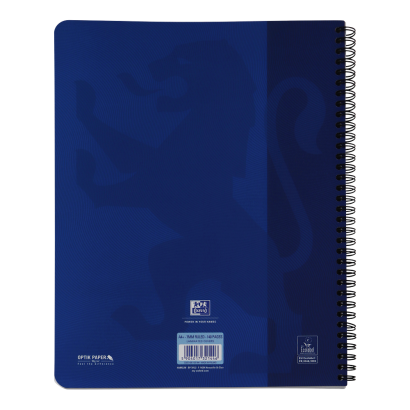 OXFORD Touch Spiraalblok - A4 - Soepele Kartonnen kaft - Dubbelspiraal - Gelijnd - 70 vel - SCRIBZEE® Compatible - Blauw - 400103994_2500_1686135139