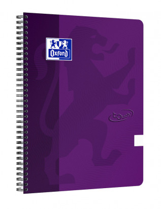 OXFORD Touch Spiralheft - A4 - blanko - 70 Blatt - 90g/m² Optik Paper® - SCRIBZEE® kompatibel - Deckel aus samtweiches Soft-Touch Folie - violett - 400103997_1100_1561083010
