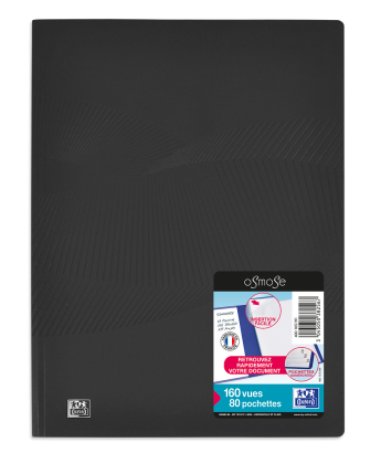 OXFORD OSMOSE NUMBERED DISPLAY BOOK - A4 - 80 pockets - Polypropylene - Opaque - Black - 400105191_1100_1686124647 - OXFORD OSMOSE NUMBERED DISPLAY BOOK - A4 - 80 pockets - Polypropylene - Opaque - Black - 400105191_1102_1686151388