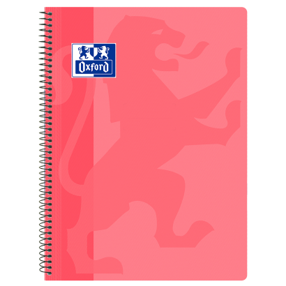 OXFORD CLASSIC Cuaderno espiral - Fº - Tapa de Plástico - Espiral - 4x4 con margen - 80 Hojas - ROSA CHICLE - 400106964_1100_1686201410
