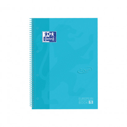 OXFORD TOUCH Europeanbook 1 WRITE&ERASE - A4+ - Tapa Extradura - Cuaderno espiral microperforado - 5x5 - 80 Hojas - SCRIBZEE - AZUL PASTEL - 400107010_1100_1561119618