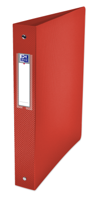OXFORD CROSSLINE RING BINDER - A4 - 40 mm spine - 4-O Rings - Polypropylene - Opaque - Cherry - 400112147_1301_1685150675
