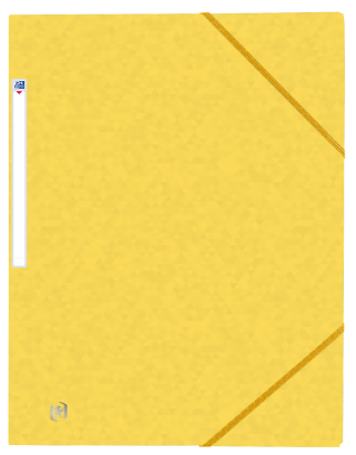 OXFORD TOP FILE+ 3-FLAP FOLDER - A4 - with elastic - Cardboard - Yellow - 400114330_1100_1686089667