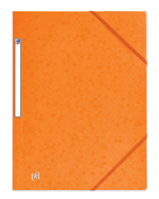 OXFORD TOP FILE+ 3-FLAP FOLDER - A4 - With elastic - Cardboard - Orange - 400114335_1101_1686151250