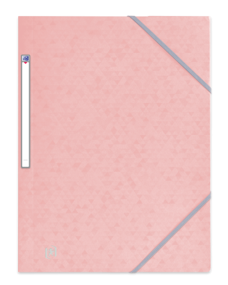 OXFORD TOP FILE+ 3-FLAP FOLDER - A4 - with elastic - Cardboard - Pastel Pink - 400114341_1101_1686151261