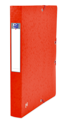OXFORD Top File+ Sammelbox - A4 - Rückbreite 40mm - mit Gummiband - mit aufgeklebtem Rückenschild - mit drei Einschlagklappen - aus stabilem Karton - rot - 400114372_1300_1686149916
