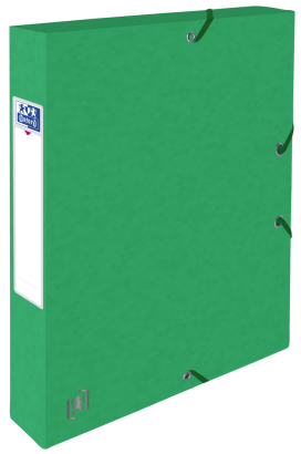 OXFORD TOP FILE+ FILING BOX - 24X32 - 40 mm spine - With elastic - Cardboard - Green - 400114373_1100_1562340673