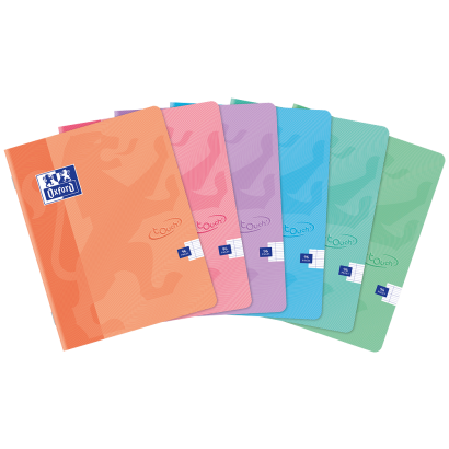 OXFORD TOUCH' NOTEBOOK -  17x22cm - Soft card cover - Stapled - Seyès Squares - 96 pages - Assorted colours - 400115603_1200_1709026631