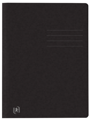 OXFORD Top File+ Schnellhefter - A4 - für ca. 200 DIN # A4-Blätter - mit Beschriftungsfeld auf Vorder- und Rückseite - aus stabilem Karton - schwarz - 400116209_1100_1563187415