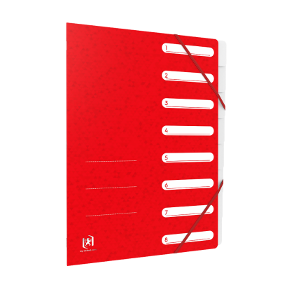OXFORD Top File+ sorteermap - A4 - 8 vakken - met elastieksluiting - rood - 400116253_1100_1710265121