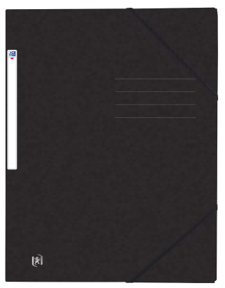 OXFORD Top File+ 3-klaff-mappe med strikk A4 svart filmX10 -  - 400116306_1100_1685138975