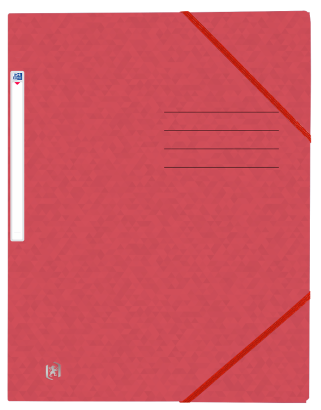 OXFORD Top File+ 3-klaff-mappe med strikk A4 mørkerød -  - 400116350_1101_1686089315