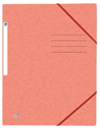 OXFORD Top File+ 3-klaff-mappe med strikk A4 korall -  - 400116354_1100_1676966293