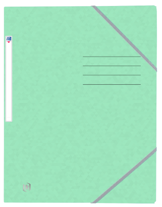 OXFORD Top File+-samlemappe med elastikker og 3 flapper A4 pastelgrøn -  - 400116356_1100_1686091225