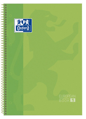 OXFORD CLASSIC Europeanbook 1 - A4+ - Tapa Extradura - Cuaderno espiral microperforado - 1 Línea - 80 Hojas - SCRIBZEE - VERDE MANZANA - 400118238_1100_1677149520
