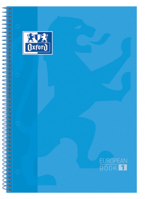 OXFORD CLASSIC Europeanbook 1 - A4+ - Tapa Extradura - Cuaderno espiral microperforado - 1 Línea - 80 Hojas - SCRIBZEE - TURQUESA - 400118280_1100_1553711132