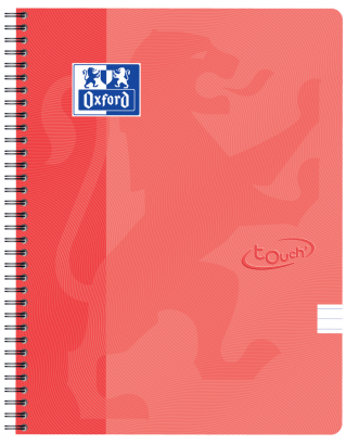 OXFORD Touch Cahier - A4 - Couverture Souple - Reliure intégrale - Ligné - 140 pages - Compatible SCRIBZEE® - Orange - 400118801_1553678695