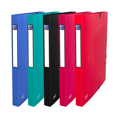OXFORD PULSE FILING BOX - 24x32 - 25 mm spine - With elastic closure - Opaque - Polypropylene - Assorted colors - 400122327_1400_1709629813