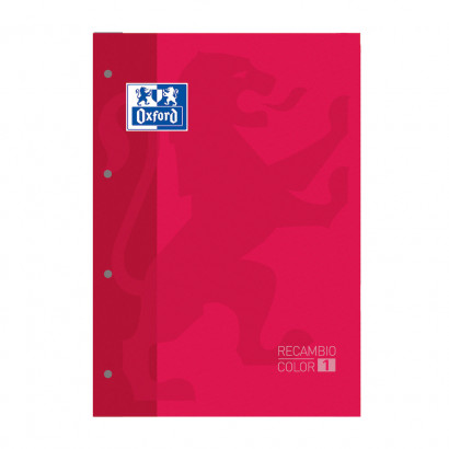 Recambio para cuaderno color rojo 5 x 5 cm Oxford School A4
