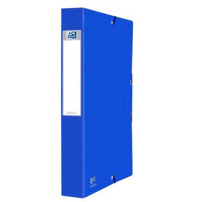BOITE OXFORD EUROFOLIO+ - 24X32 - A elastique - Dos de 40mm - Carte - Bleu - 400126548_1300_1701185759