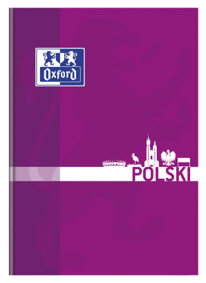 OXFORD BRULION PRZEDMIOTOWY JĘZYK POLSKI - A5 - twarda kartonowa okładka - szyty - 80 kartek - linia 9 mm z marginesem - mix - 400128282_1100_1686153392