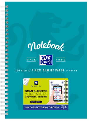 OXFORD NOTEBOOK - B5 -  Laminated Board Cover - Twin Wire - 120pages- 8mm ruled with margin - 400128540_1100_1686092270 - OXFORD NOTEBOOK - B5 -  Laminated Board Cover - Twin Wire - 120pages- 8mm ruled with margin - 400128540_1101_1686092269