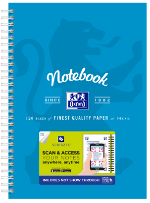 OXFORD NOTEBOOK - B5 -  Laminated Board Cover - Twin Wire - 120pages- 8mm ruled with margin - 400128541_1100_1686092273 - OXFORD NOTEBOOK - B5 -  Laminated Board Cover - Twin Wire - 120pages- 8mm ruled with margin - 400128541_1101_1686092274