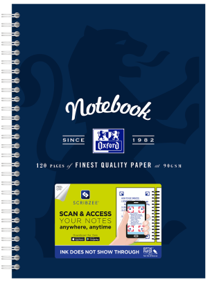 OXFORD NOTEBOOK - B5 -  Laminated Board Cover - Twin Wire - 120pages- 8mm ruled with margin - 400128542_1100_1686092279 - OXFORD NOTEBOOK - B5 -  Laminated Board Cover - Twin Wire - 120pages- 8mm ruled with margin - 400128542_1101_1686092277