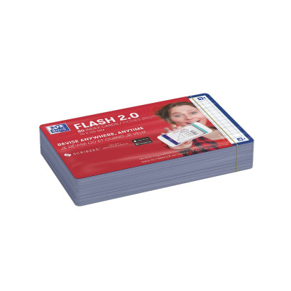 OXFORD FLASH 2.0 flashcards - squared with navy frame, 7,5 x 12,5 cm, pack of 80 - 400133853_1100_1677154940 - OXFORD FLASH 2.0 flashcards - squared with navy frame, 7,5 x 12,5 cm, pack of 80 - 400133853_1300_1677154947