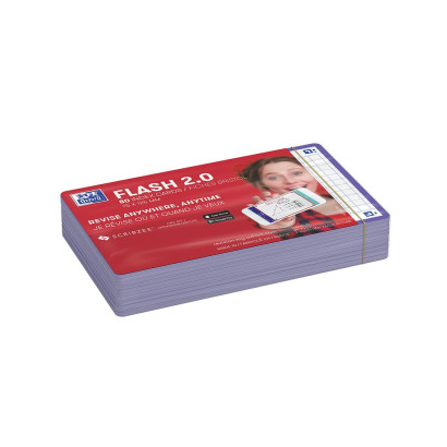 OXFORD FLASH 2.0 flashcards - squared with violet frame, 7,5 x 12,5 cm, pack of 80 - 400133855_1100_1677154947 - OXFORD FLASH 2.0 flashcards - squared with violet frame, 7,5 x 12,5 cm, pack of 80 - 400133855_1300_1677154952