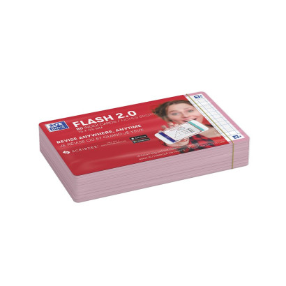 OXFORD FLASH 2.0 flashcards - squared with pink frame, 7,5 x 12,5 cm, pack of 80 - 400133857_1100_1677154953 - OXFORD FLASH 2.0 flashcards - squared with pink frame, 7,5 x 12,5 cm, pack of 80 - 400133857_1300_1677154958