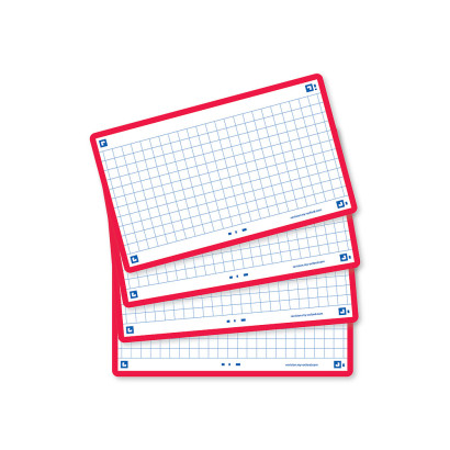 OXFORD FLASH 2.0 flashcards - squared with red frame, 7,5 x 12,5 cm, pack of 80 - 400133858_1200_1709543332