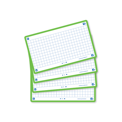 OXFORD FLASH 2.0 flashcards - squared with green frame, 7,5 x 12,5 cm, pack of 80 - 400133872_1200_1689090902