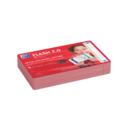 OXFORD FLASH 2.0 flashcards - ruled with red frame, 7,5 x 12,5 cm, pack of 80 - 400133880_2600_1677154911 - OXFORD FLASH 2.0 flashcards - ruled with red frame, 7,5 x 12,5 cm, pack of 80 - 400133880_1300_1686092729