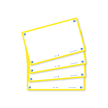 OXFORD FLASH 2.0 flashcards - blank with yellow frame, 7,5 x 12,5 cm, pack of 80 - 400133895_1200_1689090886