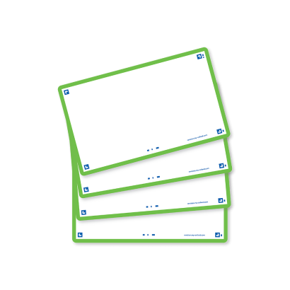 OXFORD FLASH 2.0 flashcards - blank with green frame, 7,5 x 12,5 cm, pack of 80 - 400133896_1200_1689090888