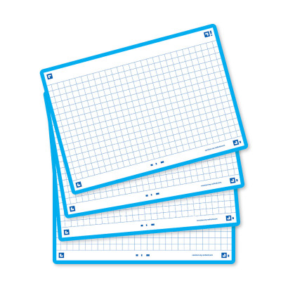 OXFORD FLASH 2.0 flashcards - 105x148mm - geruit 5mm - turquoise - pak 80 stuks - SCRIBZEE® Compatible - 400133900_1200_1709285078