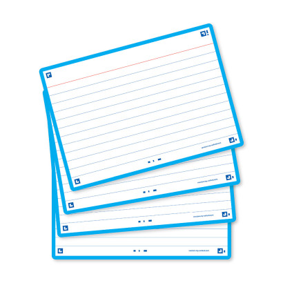 Flashcards FLASH 2.0 OXFORD - 80 cartes 10,5 x 14,8 cm - cadre bleu turquoise - ligné - 400133912_1200_1709285326