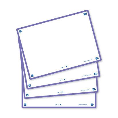 OXFORD FLASH 2.0 flashcards - blank with violet frame, 10,5 x 14,8 cm, pack of 80 - 400133933_1200_1709285532