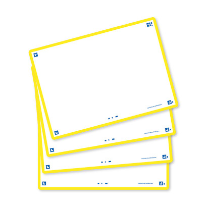 OXFORD FLASH 2.0 flashcards - blank with yellow frame, 10,5 x 14,8 cm, pack of 80 - 400133939_1200_1709285731
