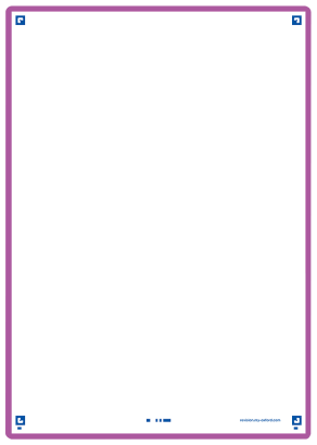 OXFORD REVISION 2.0 cards - blank with purple frame, 14,8 x 21 cm, pack of 50 - 400133972_1100_1686092411