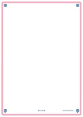 OXFORD REVISION 2.0 cards - blank with pink frame, 14,8 x 21 cm, pack of 50 - 400133973_1100_1686092419