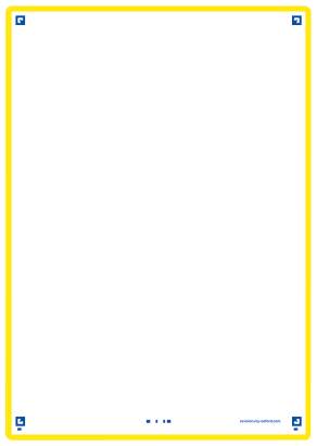 OXFORD REVISION 2.0 cards - blank with yellow frame, 14,8 x 21 cm, pack of 50 - 400133977_1100_1686092443