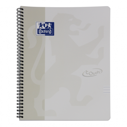 OXFORD Touch Cahier - A4 - Couverture Souple - Reliure intégrale - Ligné - 140 pages - Compatible SCRIBZEE® - Gris Clair - 400134118_1103_1614157002