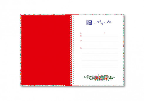 140 Pages Ruled Scribzee Enabled Oxford Bloom A4 Hard Cover Wirebound Notebook
