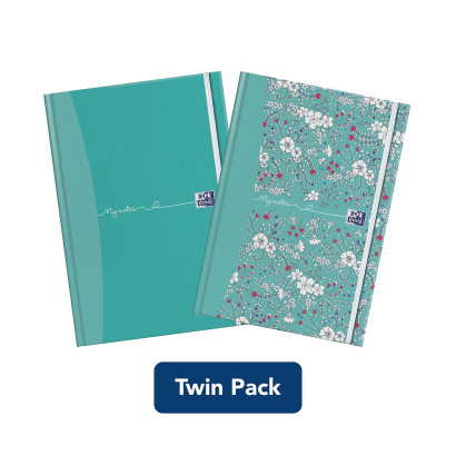 OxfordFloral and Teal A5 Hard Cover Casebound Notebook, Ruled with Margin, 144 Pages -  - 400135332_1103_1676971815 - OxfordFloral and Teal A5 Hard Cover Casebound Notebook, Ruled with Margin, 144 Pages -  - 400135332_1100_1676968342