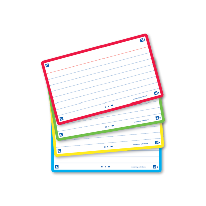 OXFORD FLASH 2.0 flashcards - ruled with 4 assorted colour frames, 7,5 x 12,5 cm, pack of 80 - 400137329_1200_1689091050