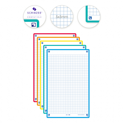 OXFORD REVISION 2.0 cards - squared with 5 assorted colour frames (yellow, red, turquoise, mint, orange), 12,5 x 20 cm, pack of 50 - 400137402_1100_1575014869 - OXFORD REVISION 2.0 cards - squared with 5 assorted colour frames (yellow, red, turquoise, mint, orange), 12,5 x 20 cm, pack of 50 - 400137402_2300_1575014871